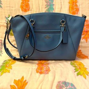 COACH Prairie Satchel Bag in Twilight Blue